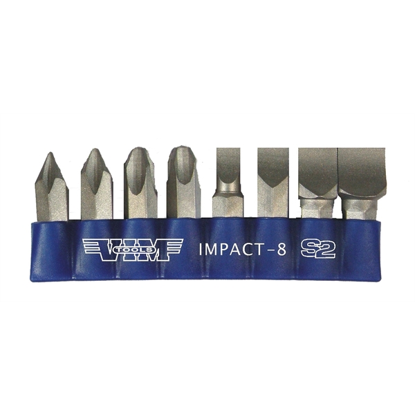 Vim Products 8 Piece Impact Driver Quality S2 Bit Set IMPACT-8